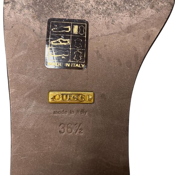 Gucci Querelle Red Suede Web Stripe Slide Heeled Wooden Sandals Women Size 36.5 - Picture 11 of 11